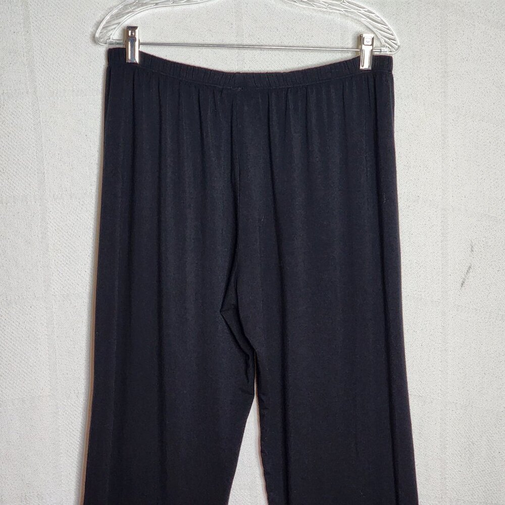 Comfy U.S.A. Black Modal Span Elastic Waist Casual Wide Leg Lounge Pants Size L - Picture 10 of 16
